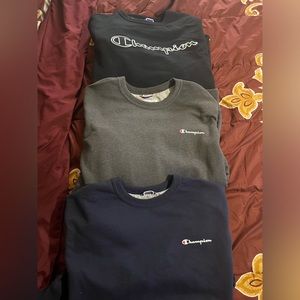 Champion XL Sweatshirts navy blue , black and gray $25 for all 3